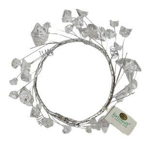 Fortunoff  The Christmas Store Vintage Clear Crystal Beaded Wired Candle Ring